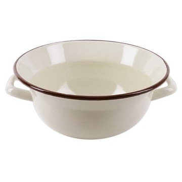 Miska misa emaliowana retro beżowa 26 cm 2,5 l