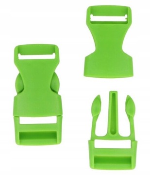 KLAMRA plastikowa zapięcie 20mm ZIELONA 2sztuki