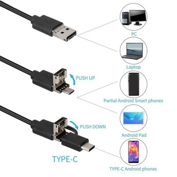 Эндоскопическая инспекционная камера толщиной 8 мм для