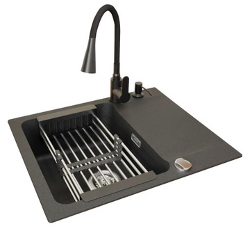 Zlewozmywak Franke OID 611-62 + bateria elastyczna + dozownik + ociekarka