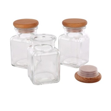 Pojemnik Słoik na przyprawy 150ml 3szt + Naklejki