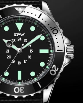 Nowy, wojskowy zegarek TPW luminous parciany pasek