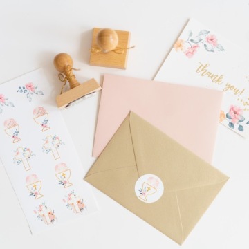 Наклейки таинств для причастия крещения конфирмации свадьбы 10 шт.