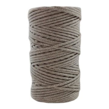Makrama Sznurek PLECIONY 3 mm sand 100 m
