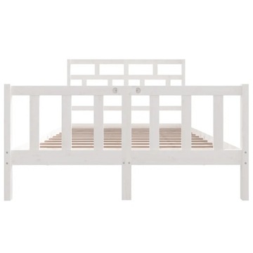 Каркас кровати, белый, массив сосны, 120 х 200 см Lumarko!