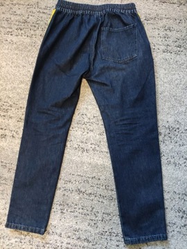 Spodnie jeansy lampasy Topman Indigo męskie 32/32