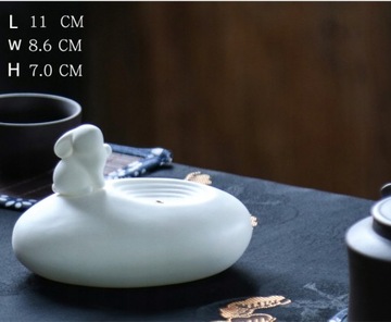 Kadzidełka z białej porcelany Zen Rabbit