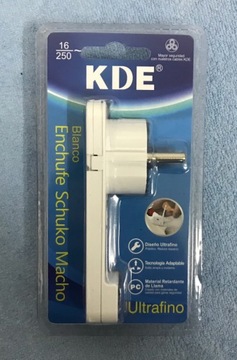 Вилка EVOline для розетки, белая