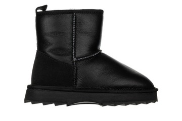 Śniegowce Emu Sharky Mini Town Black Czarne Kożuch Naturalny r.41