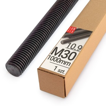 Pręt gwintowany M30x1000 mm bez pokrycia szpilka kl. 10.9 DIN 976 1 szt.