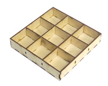 PUDEŁKO z 9 PRZEGRÓDKAMI ORGANIZER DECOUPAGE PE23