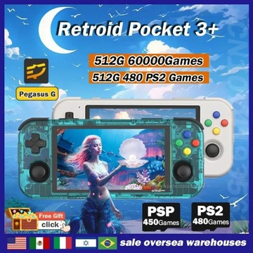 Retroid Pocket 3 Портативный игровой автомат в стиле ретро с сенсорным экраном 4,7 дюйма и 4G