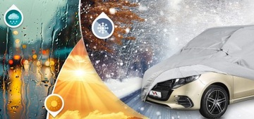 Pokrowiec na Samochód VAN XL 510-540 Auto Plandeka Exclusive MIĘKKI Pasy