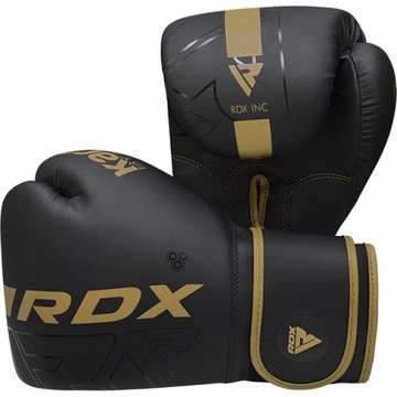 Rękawice bokserskie RDX F6 KARA (black/gold) [Waga 12 oz]