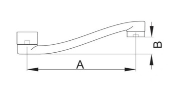 ПРОФИЛИРОВАННЫЙ ИЗЛИК ДЛЯ РАКОВИНЫ L-250мм ХРОМ