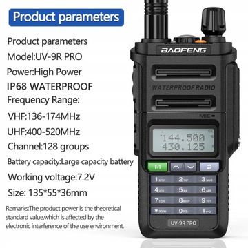 Krótkofalówka Baofeng UV-9R PRO kamuflaż nowość