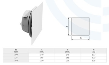 КРУГЛЫЙ клапанный анемостат Lindab Airy fi 125