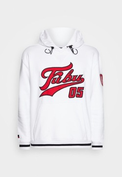 FUBU BLUZA MĘSKA Z KAPTUREM BIAŁA VARSITY HEAVY XL