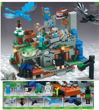 Minecraft БЛОКИ ГОРНАЯ ПЕЩЕРА ДЕРЕВНЯ ШАХТА до 760 штук светодиодов