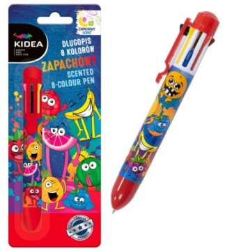KIDEA DŁUGOPIS 8 KOLORÓW ZAPACHOWY