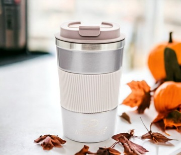 ТЕРМОКРУЖКА ТЕРМОС, ПЛОТНО ЗАКРЫВАЮЩАЯСЯ, НОСИК, 350 МЛ