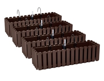4x Skrzynka Balkonowa DDEF600W Doniczka z Systemem