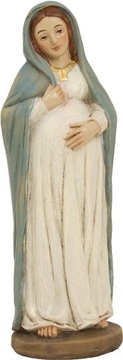 Figurka Matka Boża Maryja Brzemienna - 9cm wysoka - kolor: biało/ niebieski