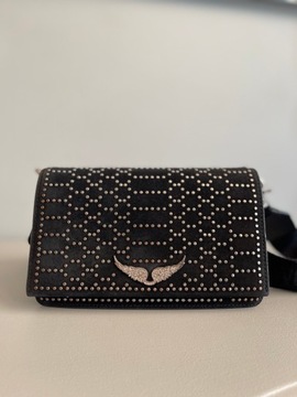 Кожаная сумка через плечо Zadig&Voltaire Lolita со стразами