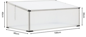 МИНИ-СЕЯЛКА ДЛЯ ТЕПЛИЦЫ 100х60х40 СМ ПОЛИКАРБОНАТ ДЛЯ ПОСЕВА + БЕСПЛАТНО