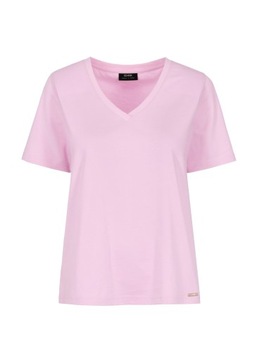 OCHNIK Różowy t-shirt damski basic TSHDT-0120-34 L