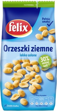 FELIX Orzeszki ZIEMNE LEKKO SOLONE 380G DUŻA TORBA