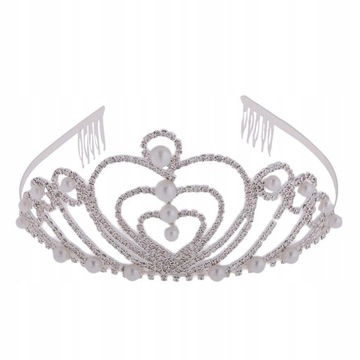Opaska ślubna Tiara do włosów dla nowożeńców