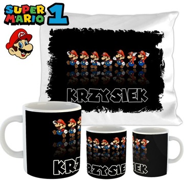 НАБОР СУПЕР МАРИО КРУЖКА + ПОДУШКА ИМЕННЫЙ ПОДАРОК