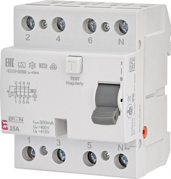 Różnicówka EFI6-P4 AC 25/0.03 002061651 ETI