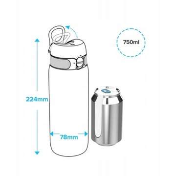 ION8 СПОРТИВНАЯ БУТЫЛКА ТРИТАН БУТЫЛКА 750мл AQUA