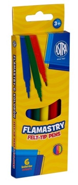 Flamastry 6 kolorów Astra 314116002