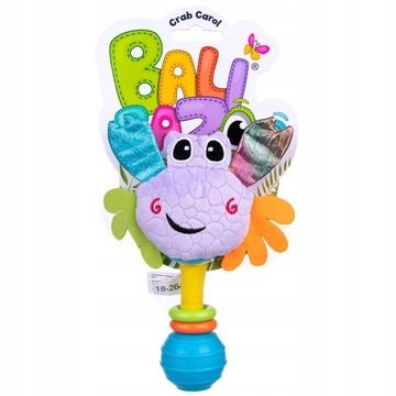BaliBaZoo Krab Carol Grzechotka do rączki zabawka sensoryczna różne faktury