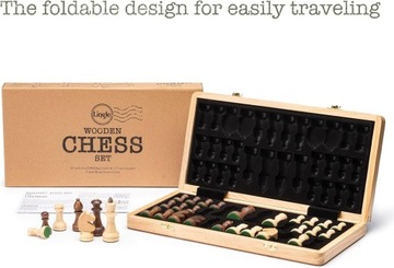 Drewniane sk?adane szachy 38 cm z 7,6 cm Kh Staunton szachy Pieces -