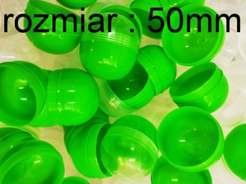 Kapsuła pusta 50 mm ZIELONA 100szt piłka kulka