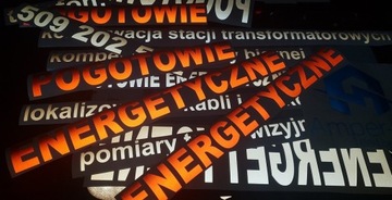 Светоотражающие самоклеящиеся буквы и цифры - 20 см.