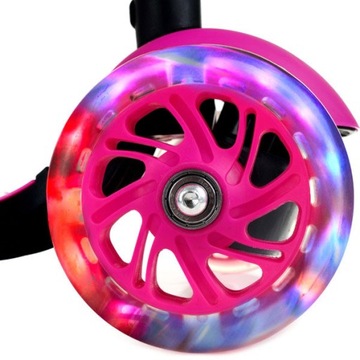ТРЕХКОЛЕСНЫЙ БАЛАНСИРОВОЧНЫЙ СКУТЕР LED 5В1 РОЗОВЫЙ БОЖЬЯ КОРОВКА