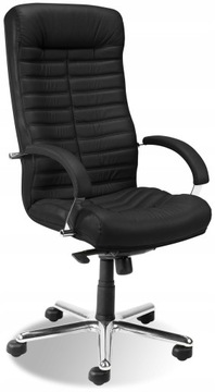Fotel biurowy ORION STEEL czarny Nowy Styl SKÓRA