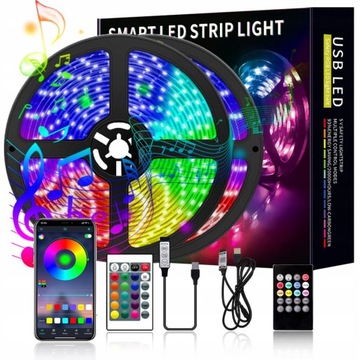 10m Kolorowe ledy LED RGB z pilotem do oświetlenia