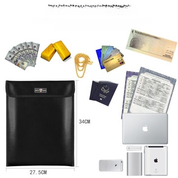 1 шт. высокотемпературная сумка для документов, огнестойкая сумка для документов для офиса и дома