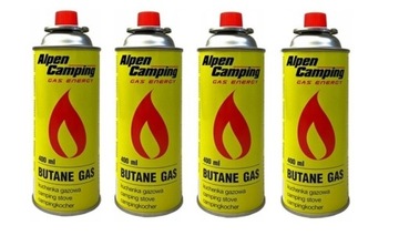 GAZ kartusz NABÓJ gazowy ALPEN CAMPING 400ml x4