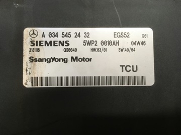 MODUL ŘÍZENÍ PŘEVODOVKY SSANGYONG REXTON A0345452432