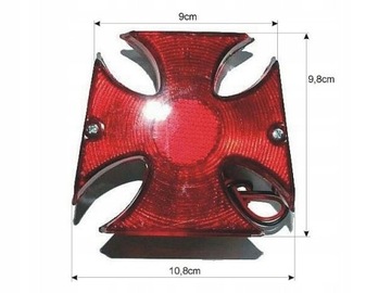 TYLNA LAMPA TYŁ UNIWERSALNA KRZYŻ MALTAŃSKI