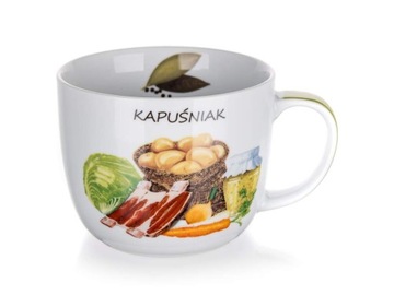 Duży kubek na zupę z uchem 730 ml Zupa kapuśniak