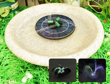 ПЛАВАЮЩИЙ ФОНТАН СОЛНЕЧНЫЙ САД ЦВЕТНОЙ RGB 16см УКРАШЕНИЕ САДОВ