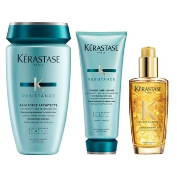Kerastase Force Architecte szampon 250 ml + Cement 200 ml + olejek 100 ml